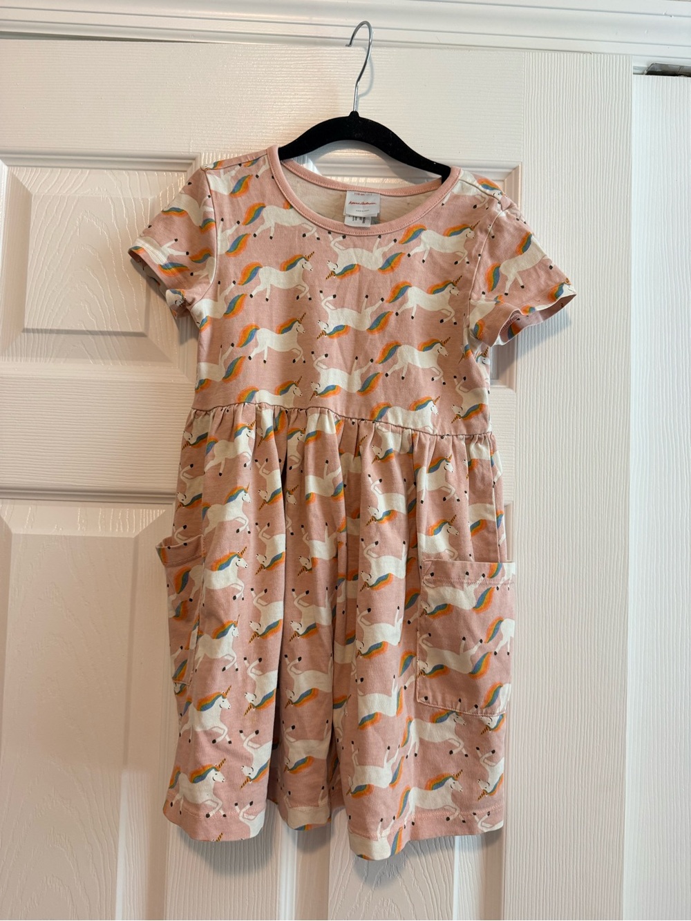 Hanna Andersson Pink Unicorn Pocket Dress